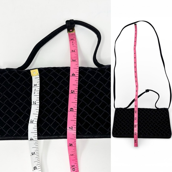 Bottega Veneta Intrecciato Knot Top Handle Black Suede Velvet Crossbody Bag - Picture 16 of 16